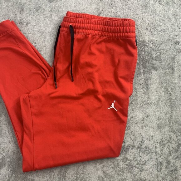 Jordan Sweatpants Womens XXL Red Dri-Fit Showtime Pant Workout Gym Athletic 28” - Picture 2 of 16